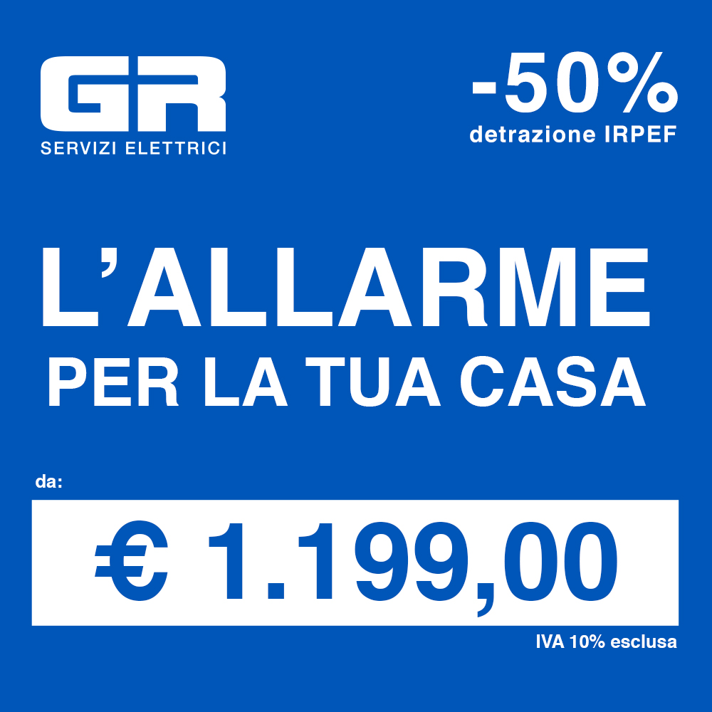 Offerta: Allarme per la casa a partire da € 1199,00 (IVA esclusa)